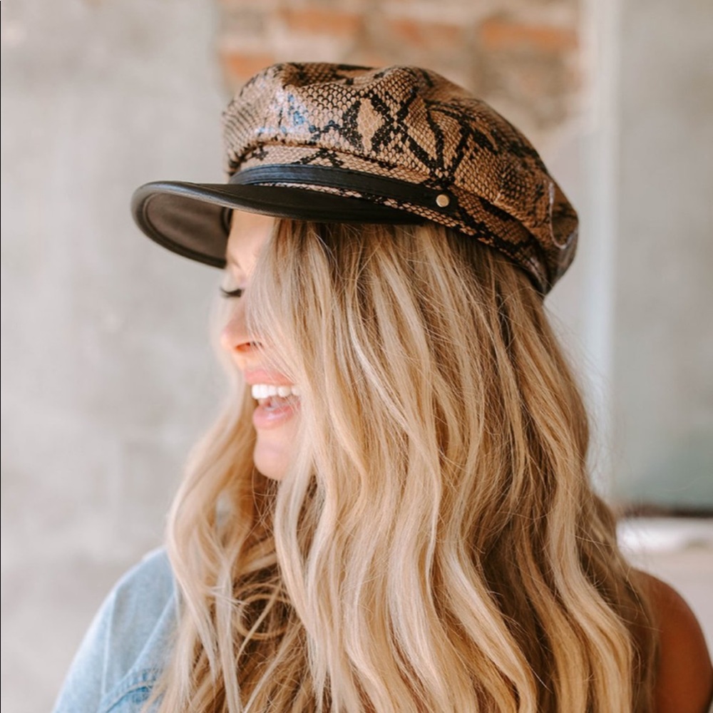 Kitttenish Snakeskin Fisherman Hat